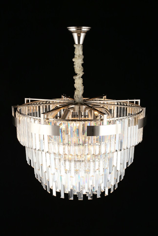 APL.813.03.15 APLOYT подвесная хрустальная люстра Mariz, никель, E14*15*40W, 70см