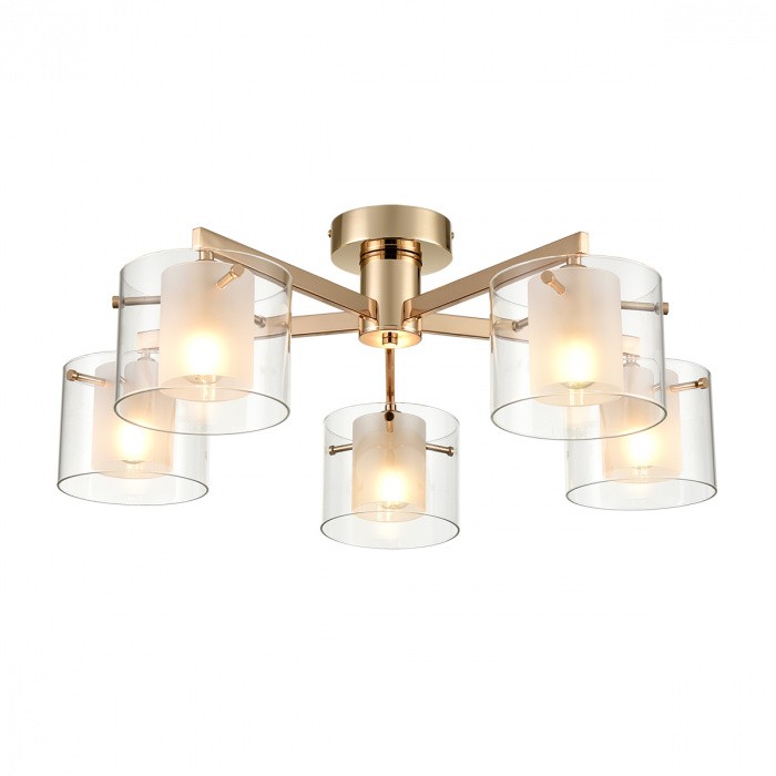 6587/5C LUMION MODERNI Люстра потолочная VERDI, E14*5*40W, 69см диаметр, золото/прозрачный/белый