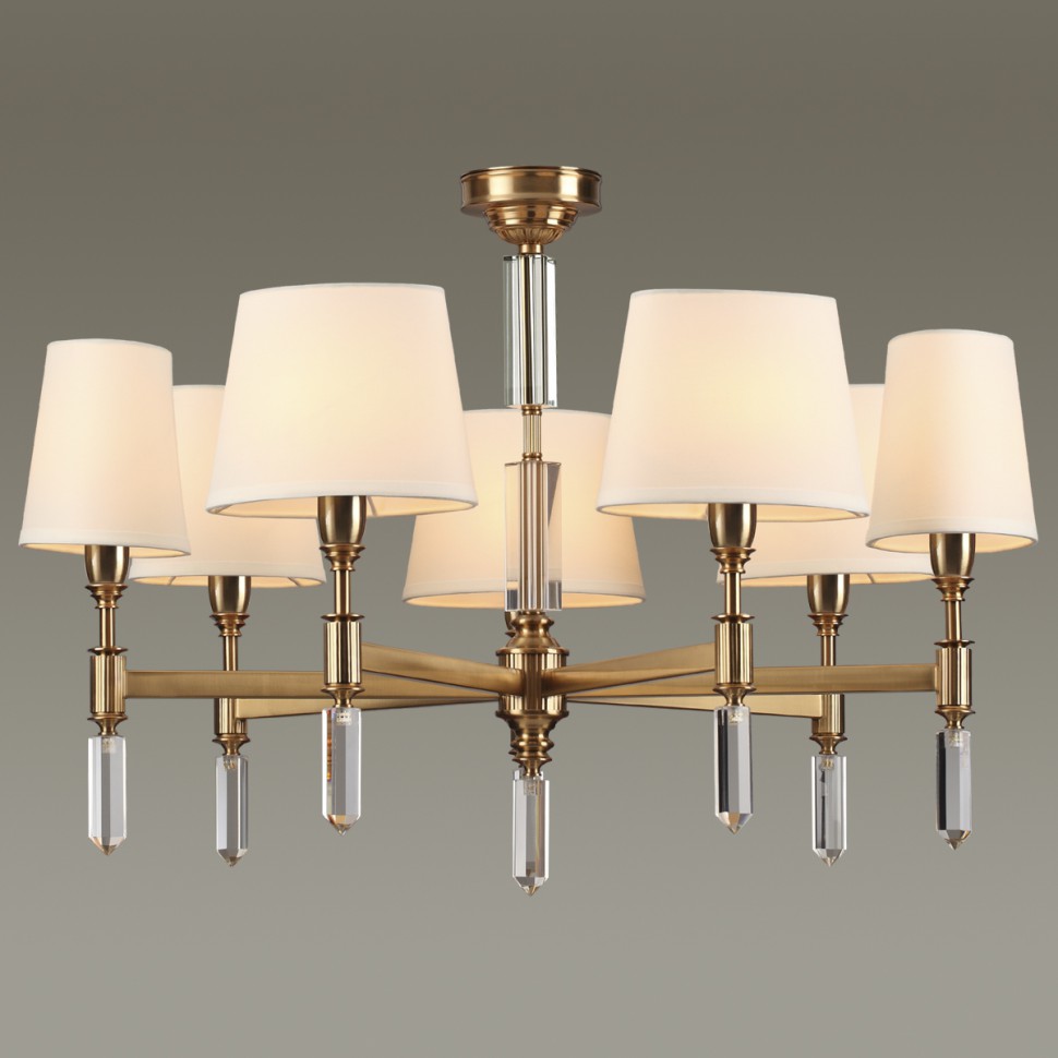 4894/7 ODEON LIGHT EXCLUSIVE подвесная/потолочная люстра LONDON, белый и бронза