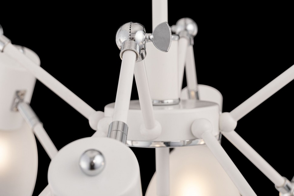 FR5080PL-08W FREYA потолочная люстра трансформер Avery, белая, Е14*8*40Вт