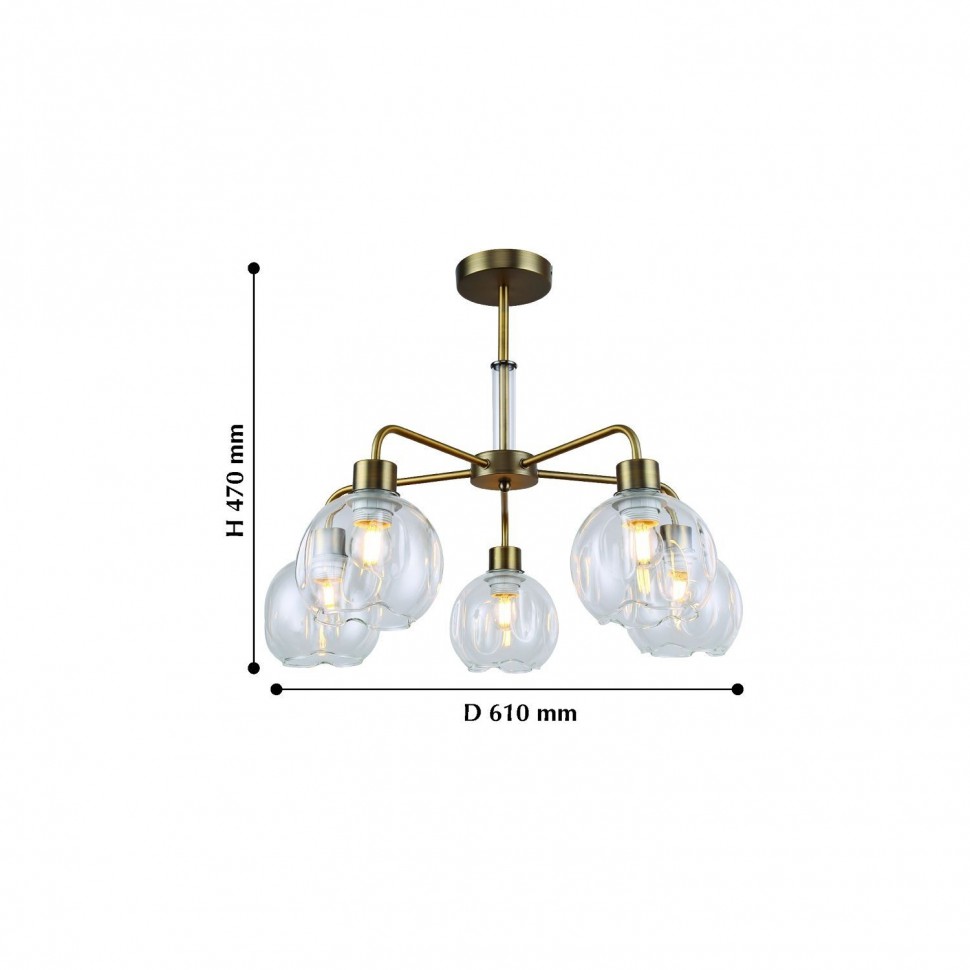 2192-5P F-Promo потолочная люстра Monto