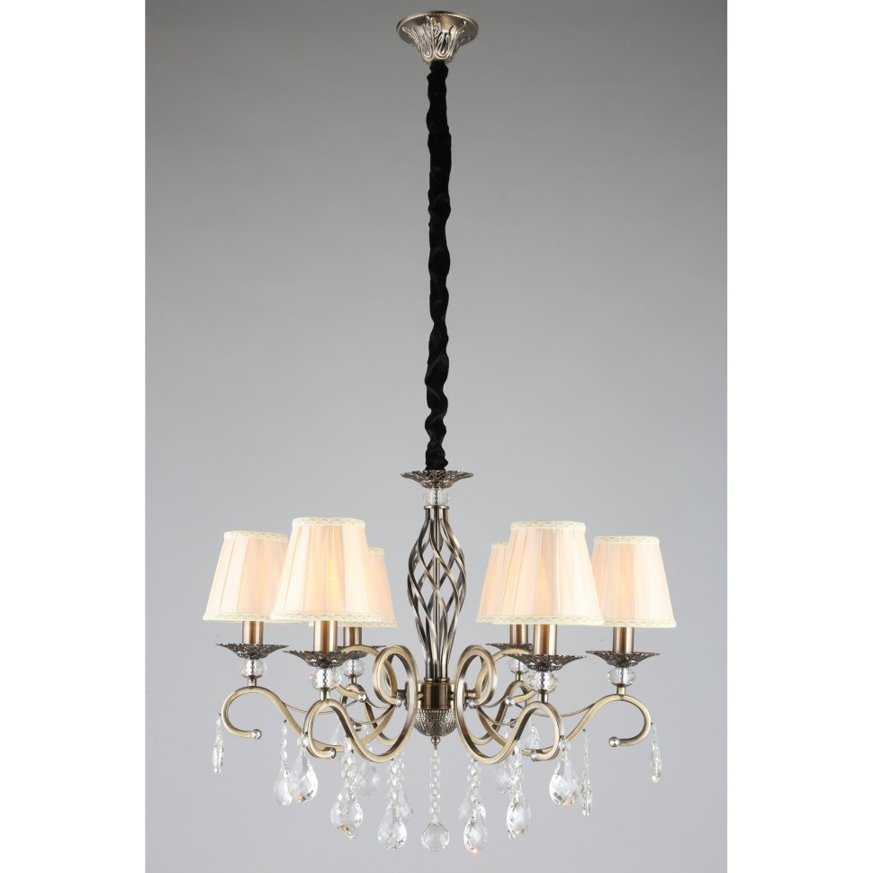 OML-79113-06 OMNILUX подвесная люстра Belluno, бронза и бежевый, E14*6*40W