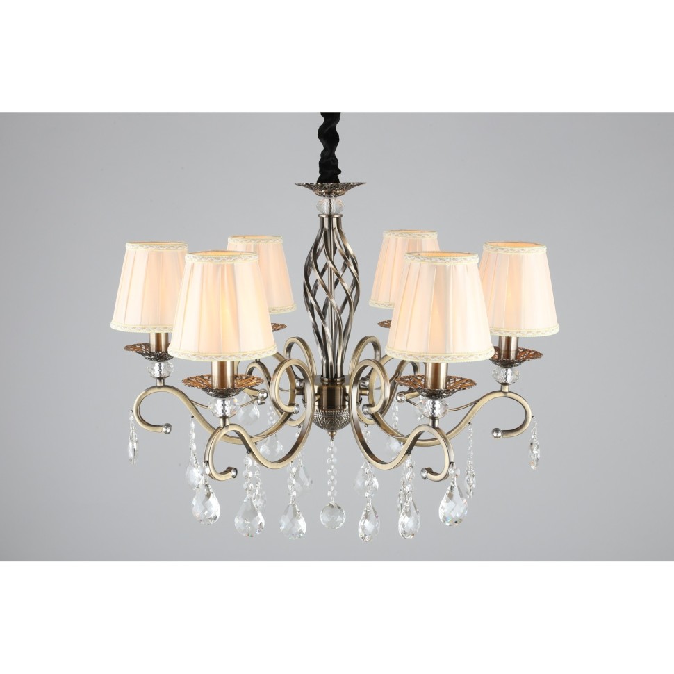 OML-79113-06 OMNILUX подвесная люстра Belluno, бронза и бежевый, E14*6*40W