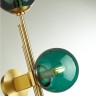 4800/3W ODEON LIGHT Pendant настенный светильник с выключателем BRAZERI, E14*3*60W, изумрудный, бронза