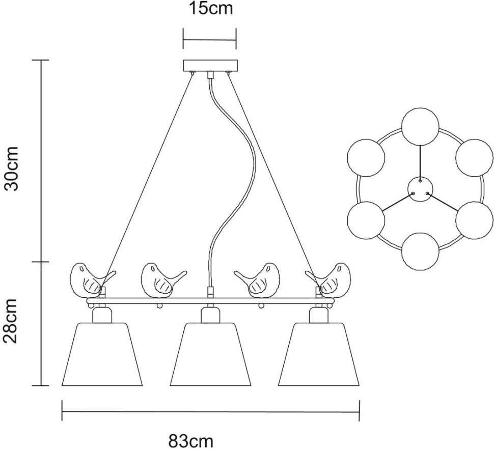 A4289LM-6WH Arte Lamp Подвесная люстра Passero