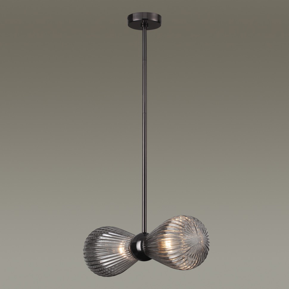 5417/2 ODEON LIGHT EXCLUSIVE Подвес Elica, черный хром, дымчатый