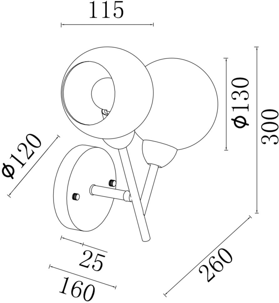 FR5121WL-02G FREYA настенный светильник Sherry