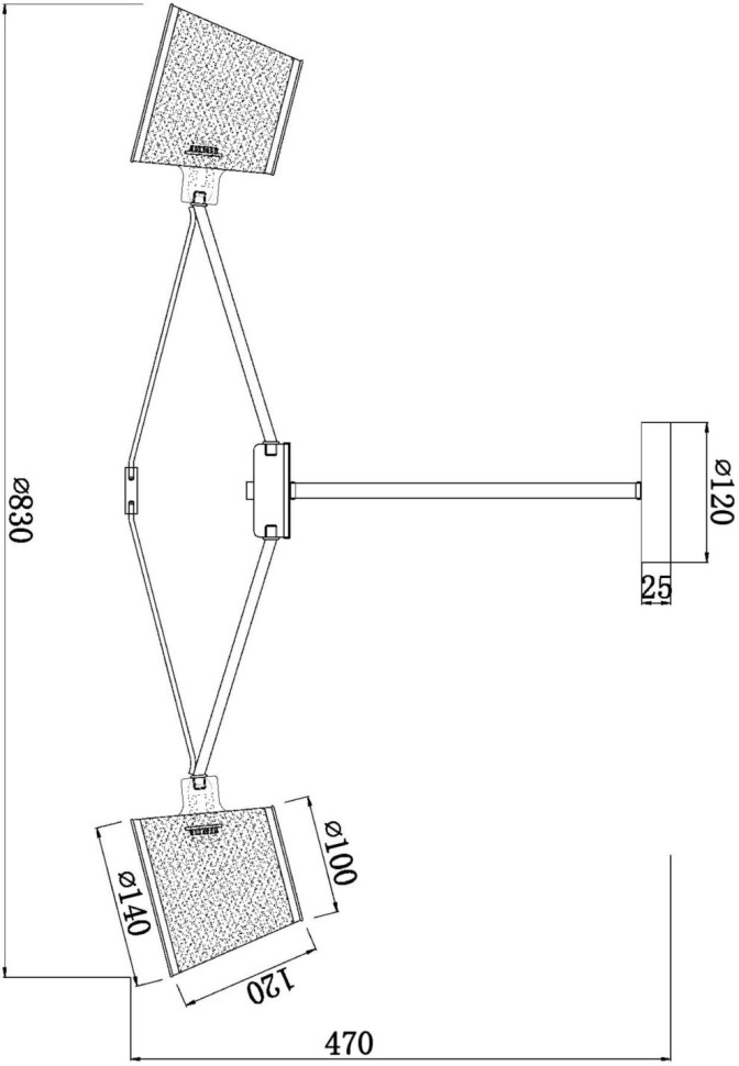 FR5108PL-08CH FREYA потолочная люстра Gino, 83см, E14*8*40W