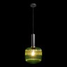 2072-B+BL LOFT IT Iris зеленый подвесной светильник E27*1*60W, черный, латунь, 20см