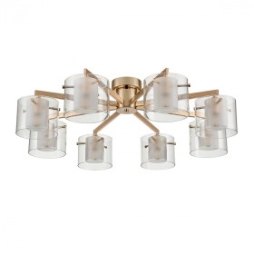 6587/8C LUMION MODERNI Люстра потолочная VERDI, E14*8*40W, 85см диаметр, золото/прозрачный/белый