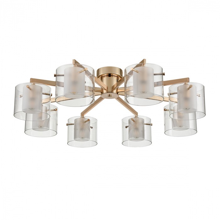 6587/8C LUMION MODERNI Люстра потолочная VERDI, E14*8*40W, 85см диаметр, золото/прозрачный/белый