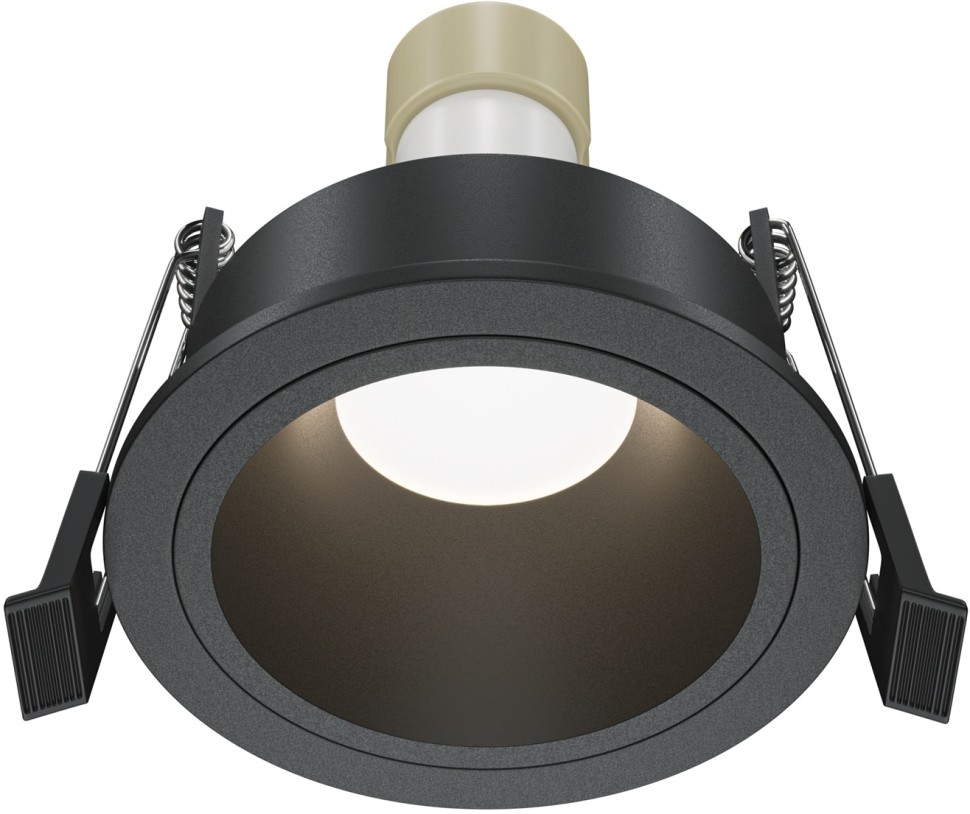 DL126-GU10-B Maytoni Technical Share Черный встраиваемый влагозащищенный светильник, IP54, GU10*1*10W