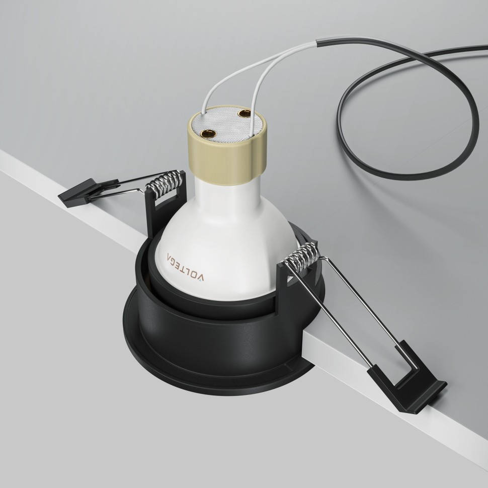 DL126-GU10-B Maytoni Technical Share Черный встраиваемый влагозащищенный светильник, IP54, GU10*1*10W