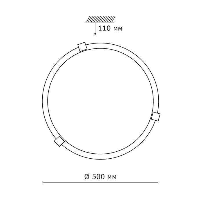 Архив - 353 SONEX DUNA Настенно-потолочный светильник Тарелка, 50см, Е27*3*100W, золото