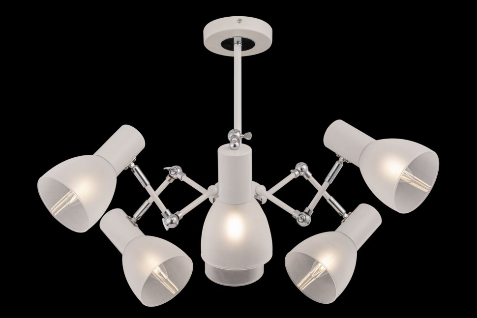 FR5080PL-06W FREYA потолочная люстра трансформер Avery, белая, Е14*6*40Вт