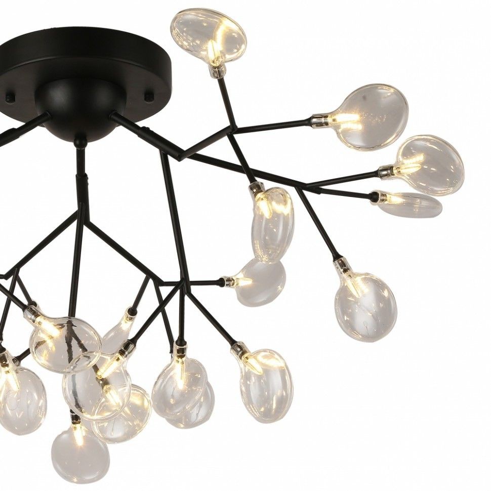 2480-9U F-Promo черная потолочная люстра Skein, G4*27*3W