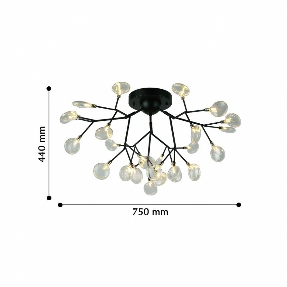 2480-9U F-Promo черная потолочная люстра Skein, G4*27*3W