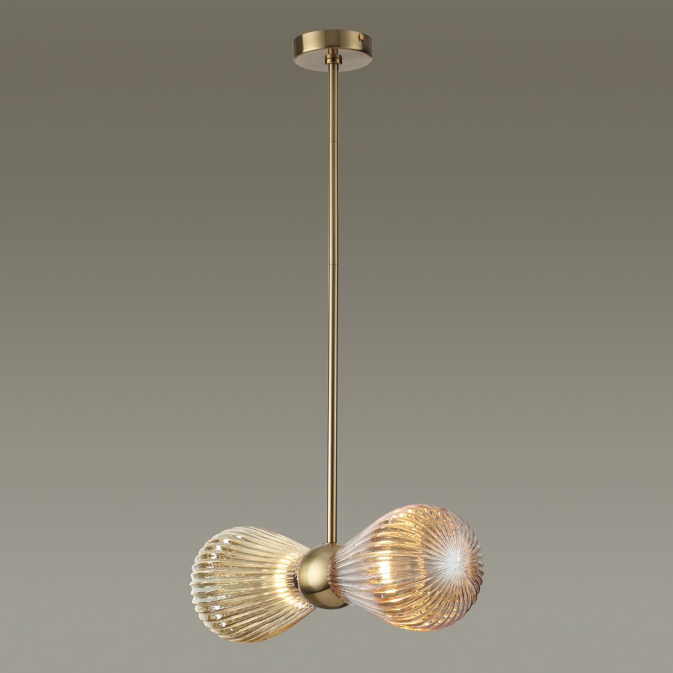 5402/2 ODEON LIGHT EXCLUSIVE Подвес Elica, золото, янтарный