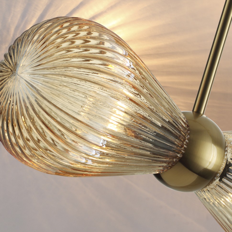 5402/2 ODEON LIGHT EXCLUSIVE Подвес Elica, золото, янтарный