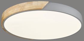 445-247-01 Velante потолочный светодиодный светильник с пультом 3000-4000-6000K, 48W, 50см диаметр, серый с деревом