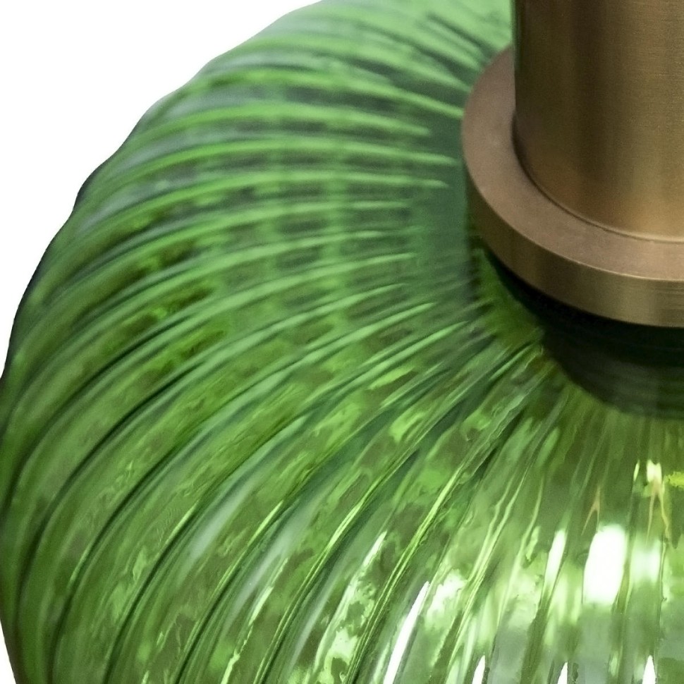 2072-B+BR LOFT IT Iris зеленый подвесной светильник E27*1*60W, латунь, 20см