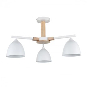 8095/3C LUMION потолочная люстра COLANGE в скандинавском стиле, белая с деревянными элементами