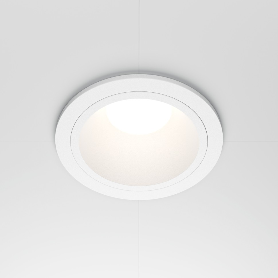 DL126-GU10-W Maytoni Technical Share Белый встраиваемый влагозащищенный светильник, IP54, GU10*1*10W