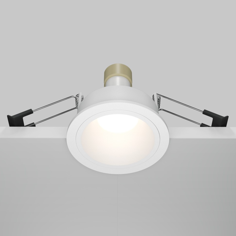 DL126-GU10-W Maytoni Technical Share Белый встраиваемый влагозащищенный светильник, IP54, GU10*1*10W