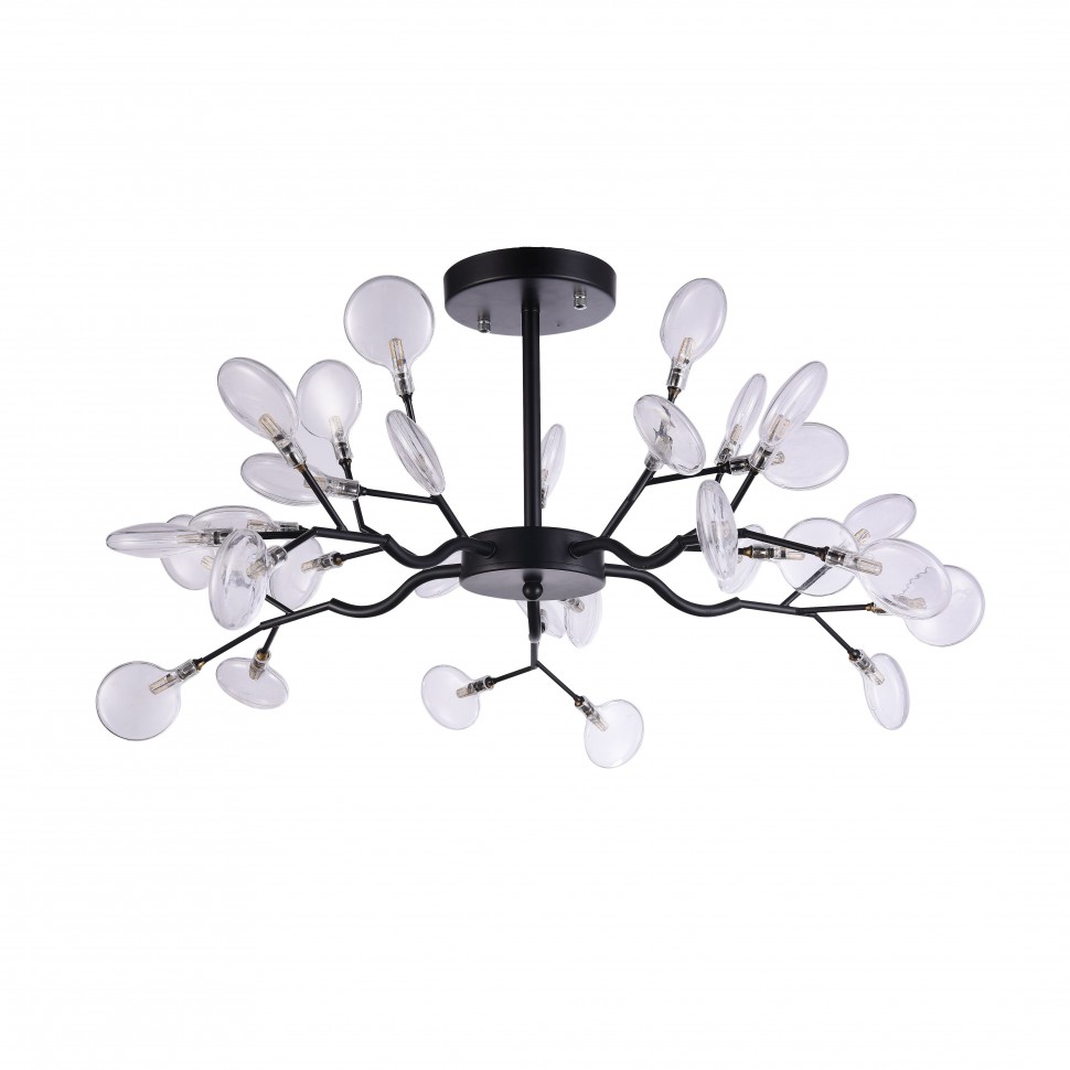 2480-10P F-Promo черная потолочная люстра на штанге Skein, G4*30*3W