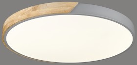 445-267-01 Velante потолочный светодиодный светильник с пультом 3000-4000-6000K, 72W, 60см, серый с деревом