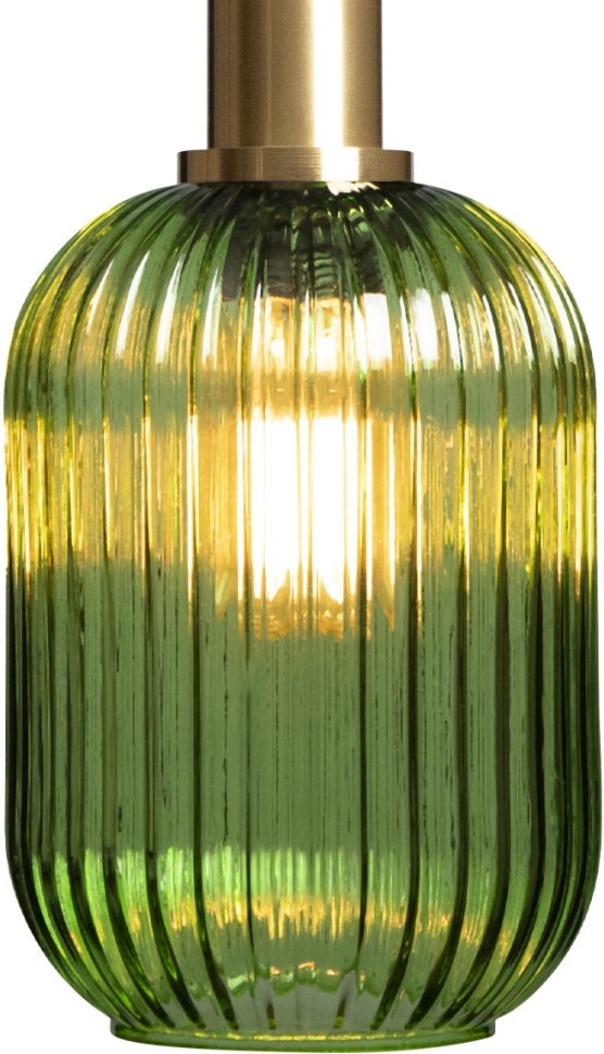 2072-A+BR LOFT IT Iris зеленый подвесной светильник E27*1*60W, латунь, 15см диаметр