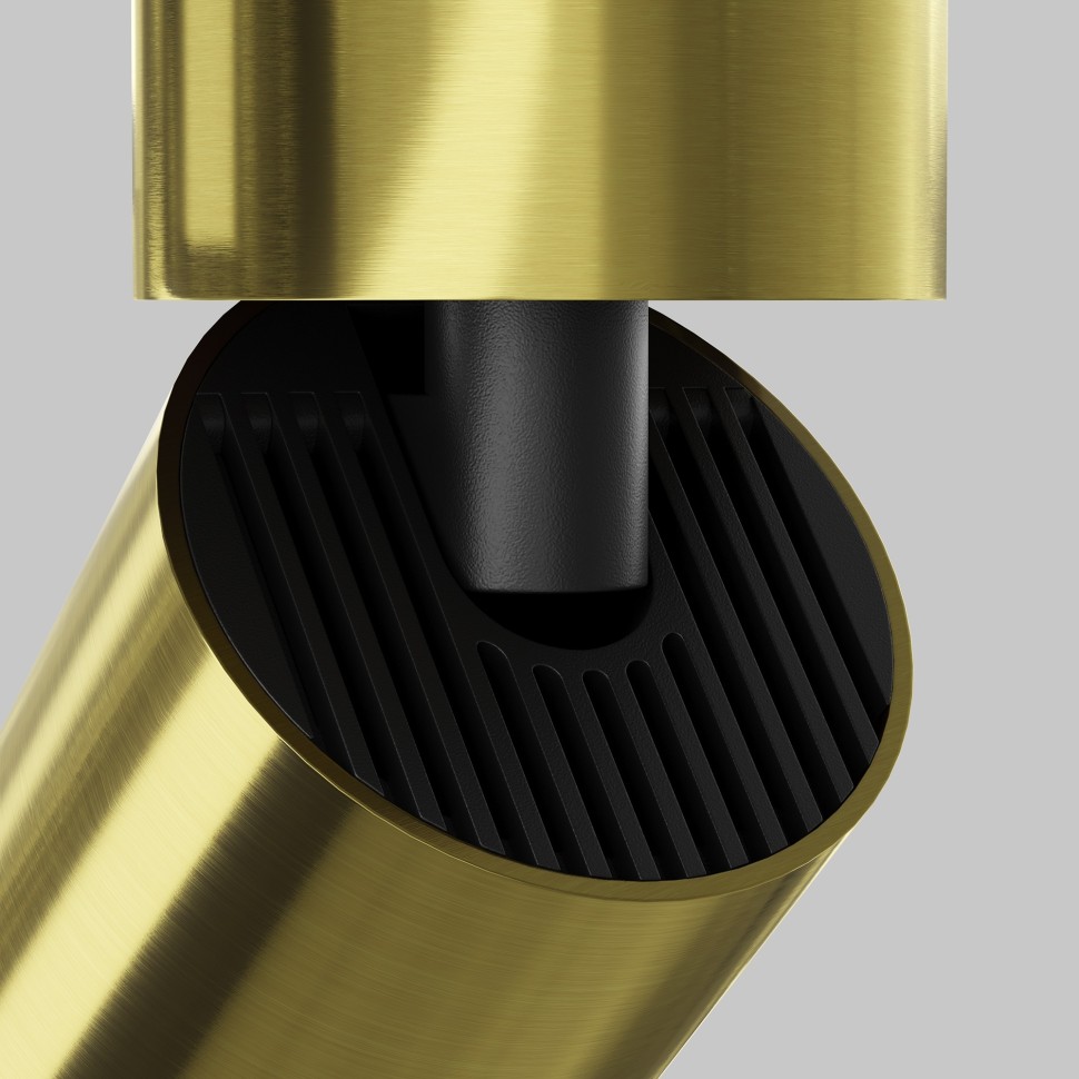 C055CL-L12W4K-W-BS MAYTONI Focus Led накладной светильник спот, поворотный, латунь, светодиодный 12W, 4000K нейтральный