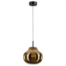 5097/4LA ODEON LIGHT подвесной светодиодный светильник VASO 4W, 4000K, 388Lm, черный, золото, стекло, 16см диаметр