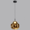 5097/4LA ODEON LIGHT подвесной светодиодный светильник VASO 4W, 4000K, 388Lm, черный, золото, стекло, 16см диаметр