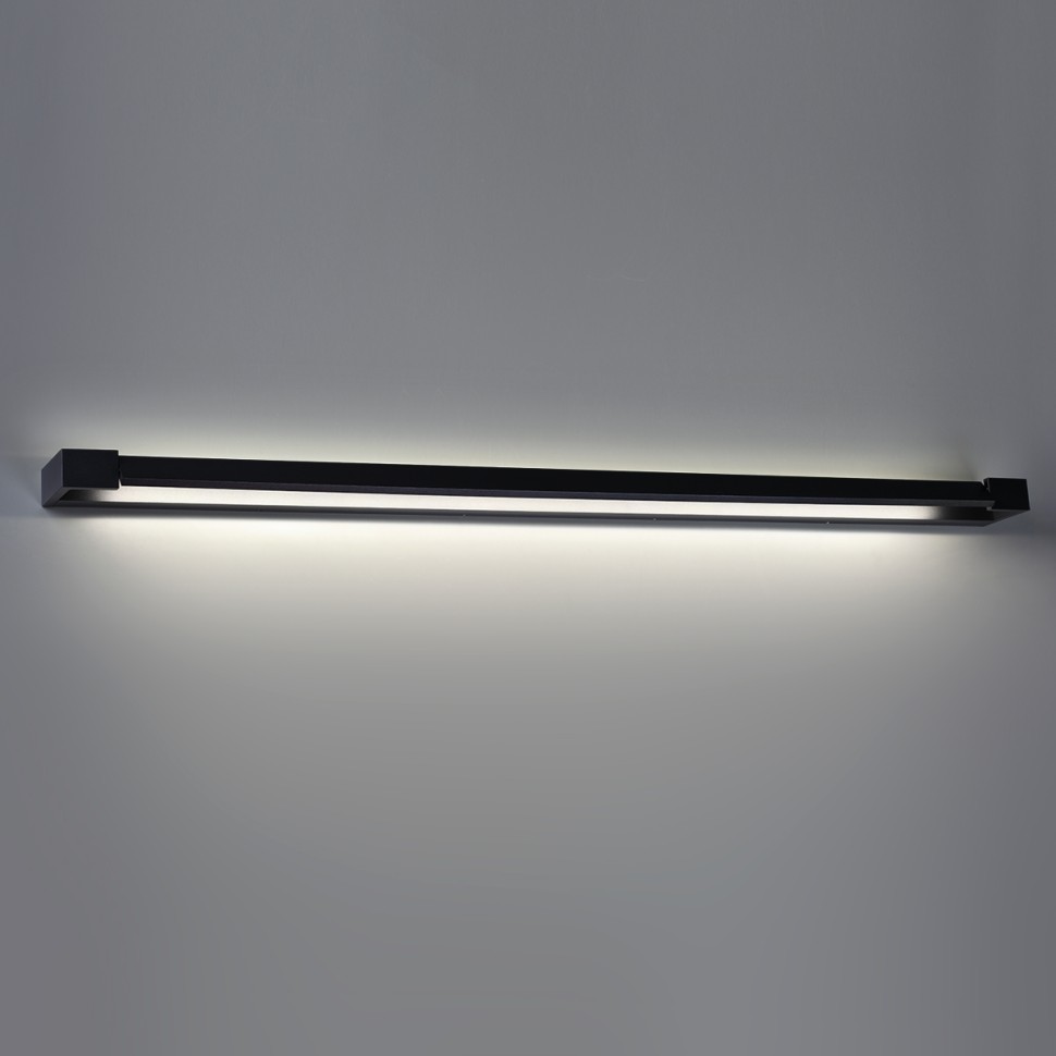 3888/36WL Odeon Light черный поворотный настенный светодиодный влагозащищенный светильник ARNO, IP44, 36W, 4000K, 2700Lm, 120см