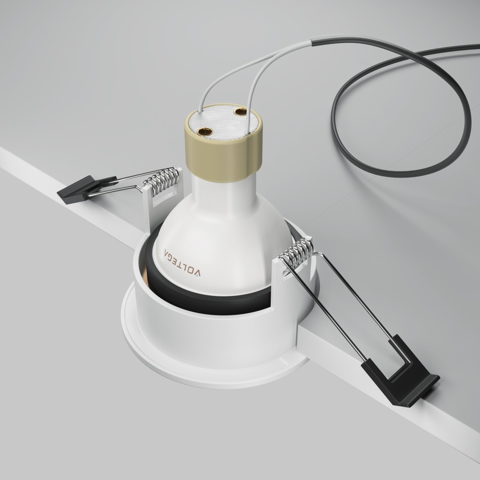 DL126-GU10-WB Maytoni Technical Share Черно-белый встраиваемый влагозащищенный светильник, IP54, GU10*1*10W