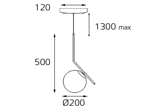 SP 6212/200 Italline Подвесной светильник Bolla brass