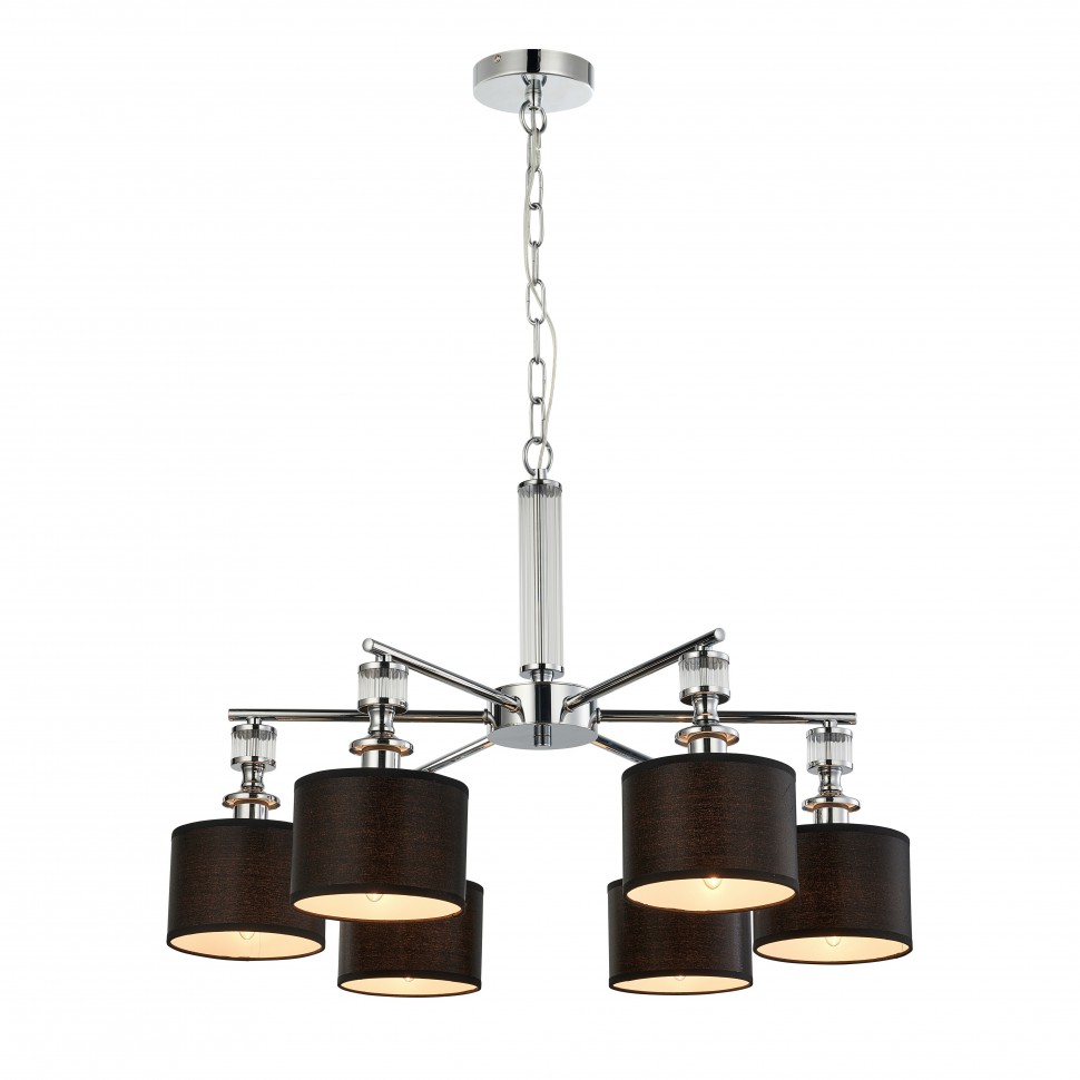 2674-6P Favourite подвесная люстра Archetypus, 6 черных плафонов