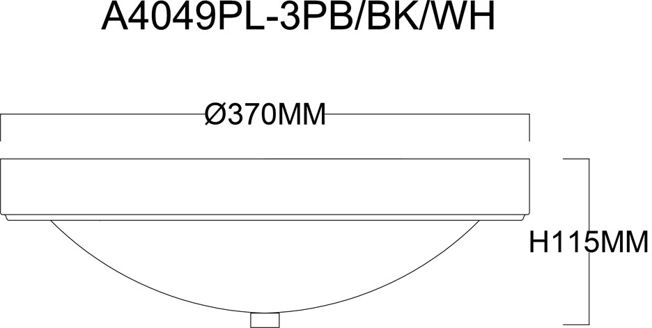 A4049PL-3BK Arte Lamp потолочный светильник James, черный, 37см, Е27*3*40W
