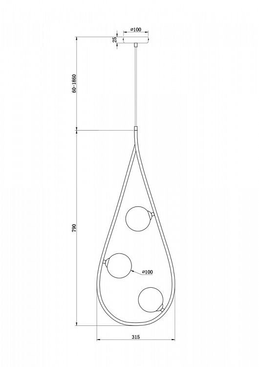 FR4005PL-03B2 FREYA подвесной светильник Perlina, G9*3*25W
