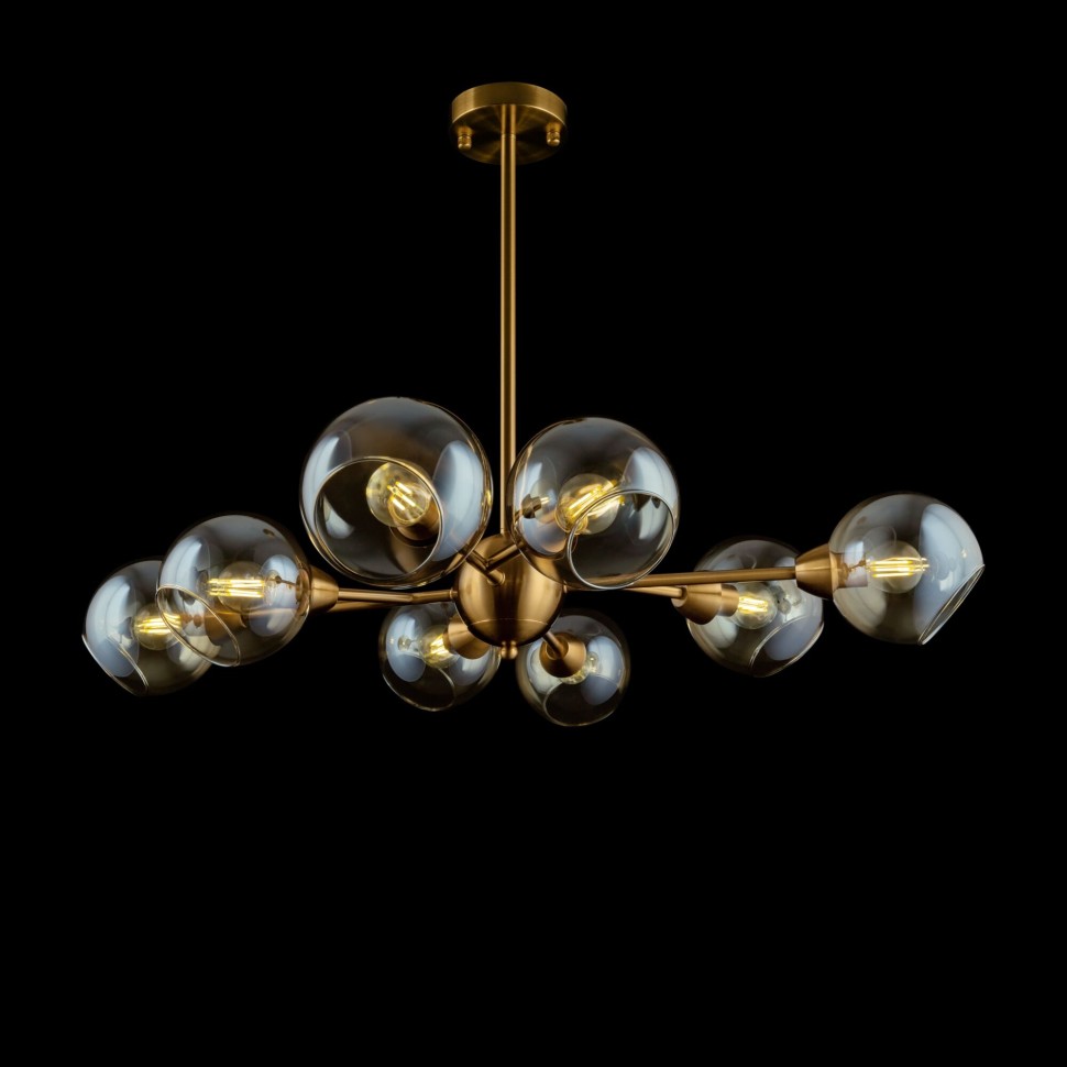 FR5121PL-08G FREYA потолочная люстра Sherry на штанге, E14*8*40W