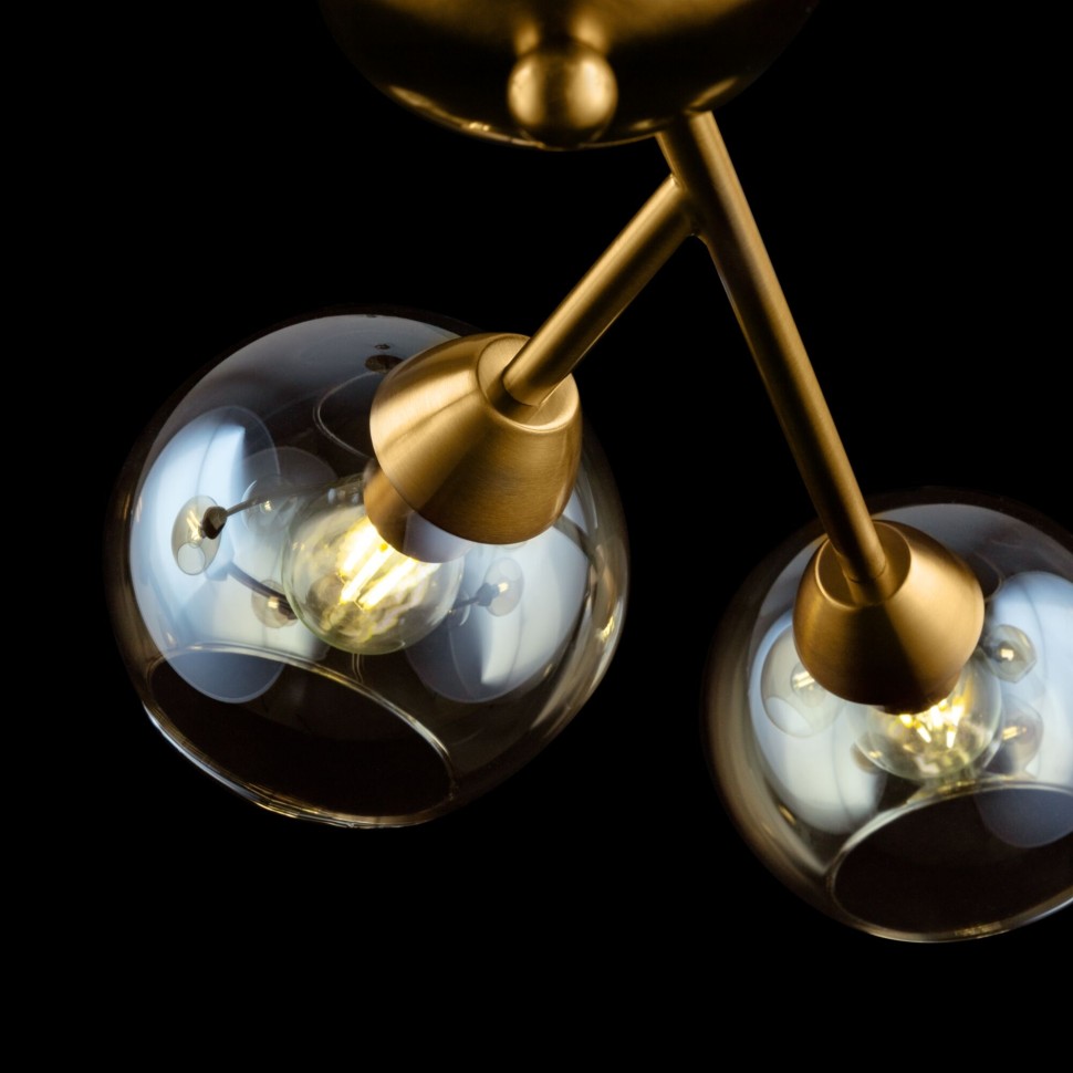 FR5121PL-08G FREYA потолочная люстра Sherry на штанге, E14*8*40W