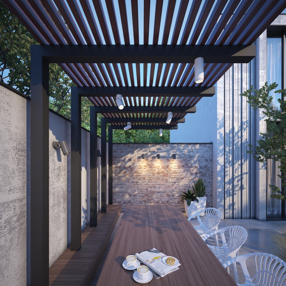 358289 Novotech Дизайнерский светодиодный светильник для ландшафтного дизайна IP54, 9W, 4000K темно-серый