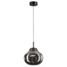 5097/4LC ODEON LIGHT подвесной светодиодный светильник VASO 4W, 4000K, 388Lm, черный, дымчатый, стекло, 16см диаметр