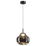 5097/4LC ODEON LIGHT подвесной светодиодный светильник VASO 4W, 4000K, 388Lm, черный, дымчатый, стекло, 16см диаметр