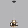 5097/4LC ODEON LIGHT подвесной светодиодный светильник VASO 4W, 4000K, 388Lm, черный, дымчатый, стекло, 16см диаметр