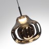 5097/4LC ODEON LIGHT подвесной светодиодный светильник VASO 4W, 4000K, 388Lm, черный, дымчатый, стекло, 16см диаметр