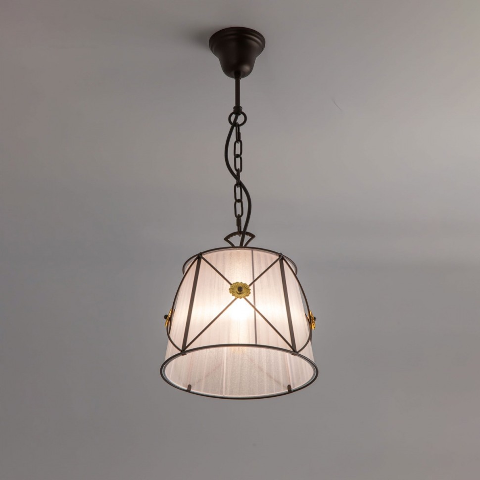 CL409212 CITILUX подвесной светильник Дрезден, венге, белый, 28см диаметр