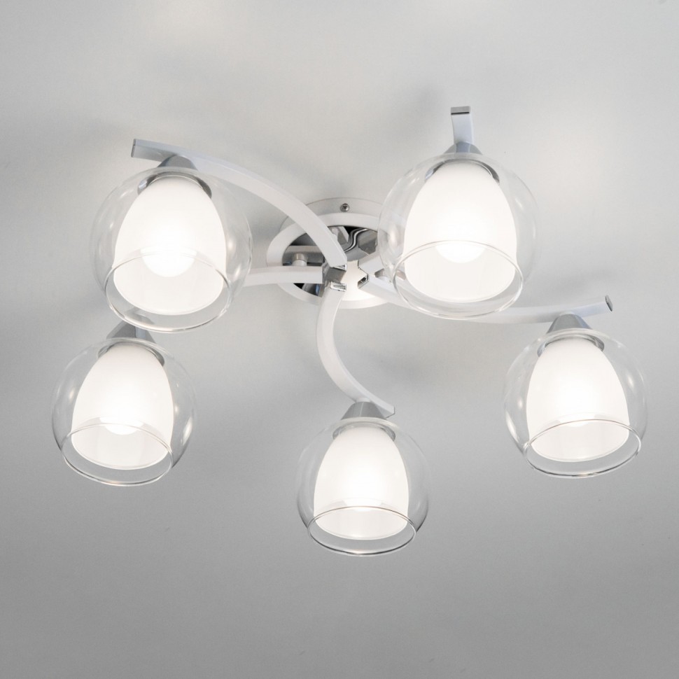 CL152150 Citilux Потолочная люстра Кристи, белая, Е27*5*75W, 54см диаметр