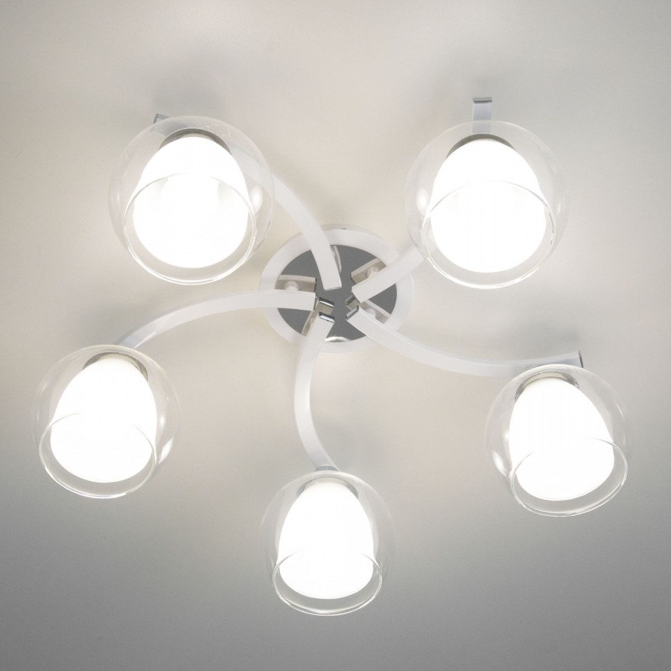 CL152150 Citilux Потолочная люстра Кристи, белая, Е27*5*75W, 54см диаметр